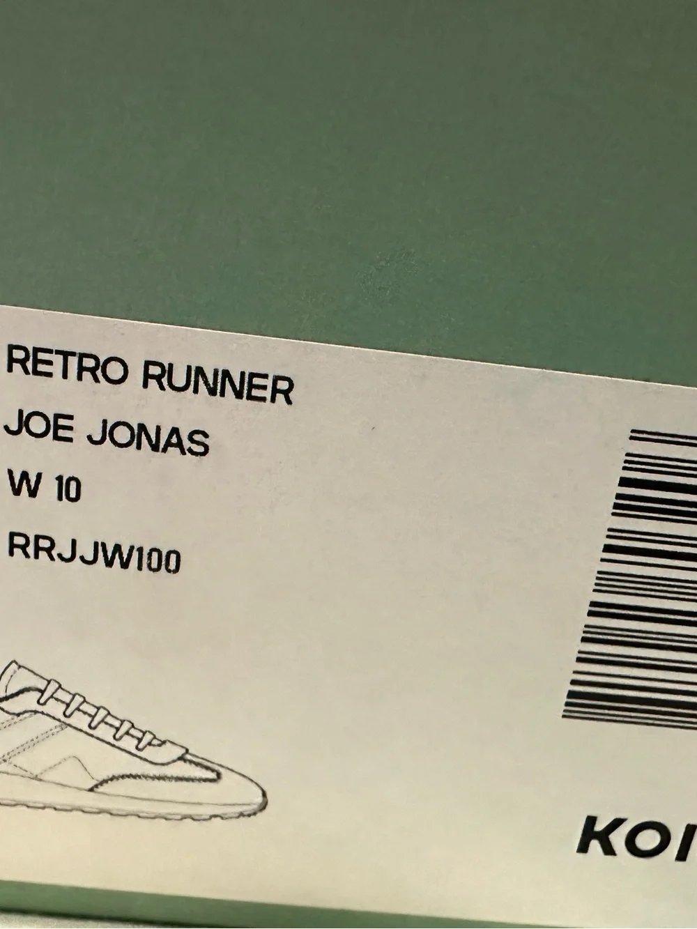 NWT Joe Jonas signed KOIO Retro Runner Shoes